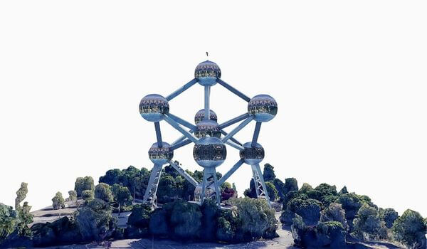 Đài kỷ niệm mô hình Atomium  biểu tượng cho vẻ đẹp hiện đại của Brussels Bỉ